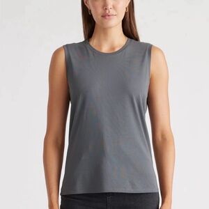 Quince Cotton Modal Muscle Tank dark Gray M